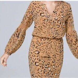 Bohemian style Chiffon Dress Animal print